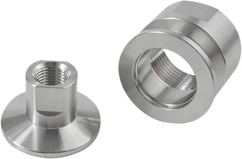 1 قطعة KF16 KF25 KF40 فراغ شفة إلى 1/4 "1/2" 1 "NPT أنثى الموضوع شفة من الفولاذ المقاوم للصدأ وصلة أنابيب (KF25,1") in Kuwait