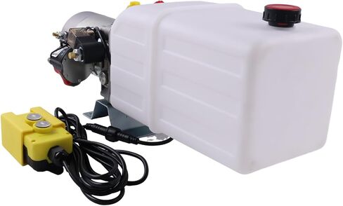 Solarhome 12V DC Single Acting Hydraulic Power Unit 8 Quart Platic Tank 1.6KW 2600PSI SAE 8 Ports with Remote Control Compatible with Dump Trailer and Car Lifting in Saudi Arabia
