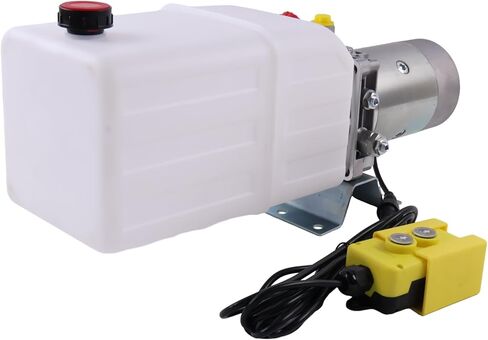 Solarhome 12V DC Single Acting Hydraulic Power Unit 8 Quart Platic Tank 1.6KW 2600PSI SAE 8 Ports with Remote Control Compatible with Dump Trailer and Car Lifting in Saudi Arabia