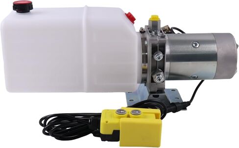 Solarhome 12V DC Single Acting Hydraulic Power Unit 8 Quart Platic Tank 1.6KW 2600PSI SAE 8 Ports with Remote Control Compatible with Dump Trailer and Car Lifting in Saudi Arabia