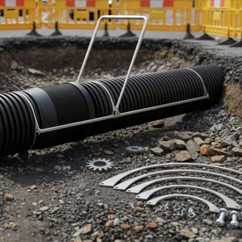 أداة شد الأنابيب المموجة HDPE، مجموعة سحب وتوصيل الأنابيب شديدة التحمل مقاس 8-24 بوصة (DN200-600mm)، تركيب سريع للصرف الصحي والصرف الصحي والقناة الكهربائية ومشاريع البناء in Kuwait