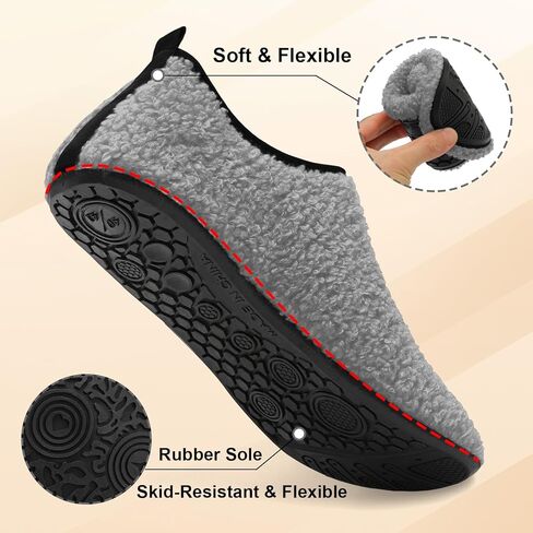 Slipper for Women Men Slipper Socks House Shoes Rubber Sole Slip On Soft-Lightweight Non Slip Indoor/Outdoor in Saudi Arabia