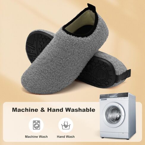 Slipper for Women Men Slipper Socks House Shoes Rubber Sole Slip On Soft-Lightweight Non Slip Indoor/Outdoor in Saudi Arabia