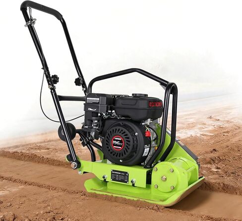 Plate Compactor 6.5HP with 196cc Gas Powered Engine, 20"x15" Compactor Plate Machine, 5400 VPM Plate Tamper Soil Compactor Machine for Paving Landscape, Walkways, Asphalts in Kuwait