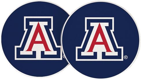 Desert Cactus University of Arizona Car Coaster UA Wildcats Absorbent Sandstone Car Cup Coasters Set of 2 (Design A) in Saudi Arabia