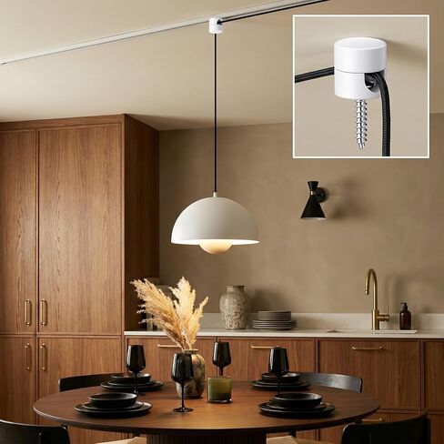 4pcs Swag Hooks for Ceiling Lights, White Pendant Light Hanging Hooks, Modern Ceiling Hook for Electrical Cord, DIY Lamp Hanging Chandelier Fixture Hardware for Pendant Light in Saudi Arabia