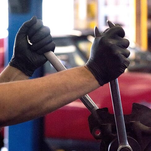 قفازات النتريل من فرست تشويس، للاستعمال مرة واحدة، خالية من اللاتكس، سوداء، 6 مل، صناعية، للميكانيكا والتنظيف والسيارات والاستخدام المنزلي in Kuwait