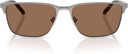 نظارات شمسية مستطيلة للرجال من Arnette AN3094 Hampere، مستقطبة باللون الأسود غير اللامع/الأخضر الداكن، 58 مم in Kuwait