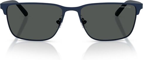 نظارات شمسية مستطيلة للرجال من Arnette AN3094 Hampere، مستقطبة باللون الأسود غير اللامع/الأخضر الداكن، 58 مم in Kuwait