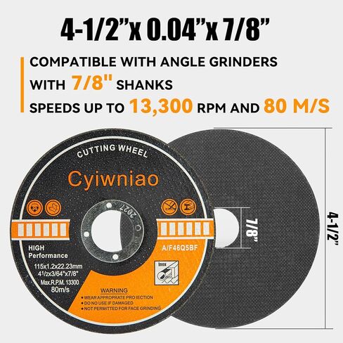 200 حزمة من العجلات المقطوعة 4 1/2 بوصة، عجلة قطع معدنية من الفولاذ المقاوم للصدأ، قرص قطع معدني رفيع لطاحونة الزوايا in Kuwait