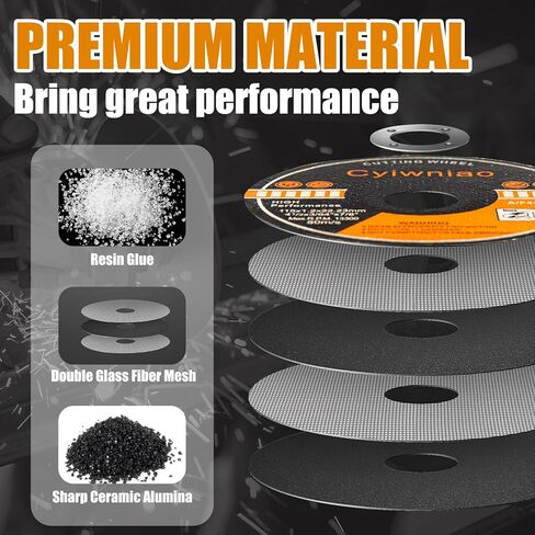 200 حزمة من العجلات المقطوعة 4 1/2 بوصة، عجلة قطع معدنية من الفولاذ المقاوم للصدأ، قرص قطع معدني رفيع لطاحونة الزوايا in Kuwait