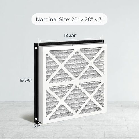 Vilaso 20x20x3 MERV 13 استبدال فلتر الهواء المطوي لسلسلة Zephyr VGF 20x20x3 شبكة هواء العودة للمنزل بالكامل، فلتر مطوي عميق 3 بوصات يناسب شبكات إرجاع قياسية 1 بوصة بدون تعديل، عبوتان in Saudi Arabia