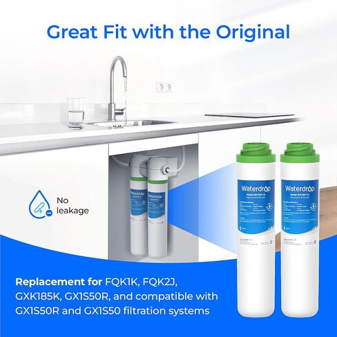 Waterdrop FQK2J Under Sink Water Filter, Replacement for GE FQK2J, FQK1K, 1350 Gallons Dual Flow Drinking Water Replacement Filters (4 Count) in Saudi Arabia