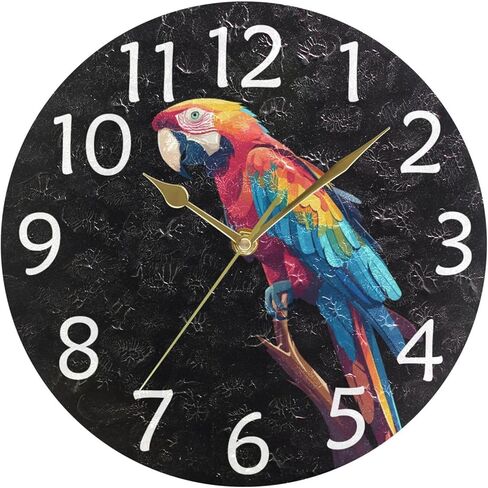 IRYULJX Lovely Yellow Duck Silent Wall Clocks Battery Operated for Living Room 9.8 inch, Non-Ticking Decorative Clock for Bedroom Wall Decor, Home, Study Room, Office, School in Saudi Arabia