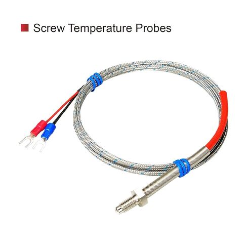K E PT100 Thermocouple Probe, M6 Thread Sensor, 1-5 Meter Cable, 0-600°C -50-200°C, Spring Tip RTD, Industrial Equipment(K-type-5M) in Saudi Arabia