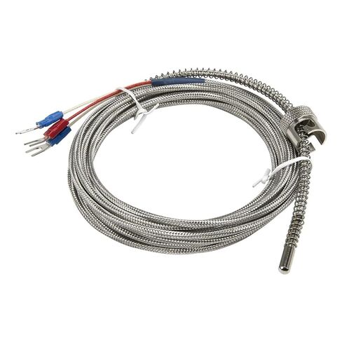 FTARS02 PT100 Type 12mm Hole Diameter Adjustable 3.0m Metal Screening Cable RTD Temperature Sensor 1Pcs in Saudi Arabia
