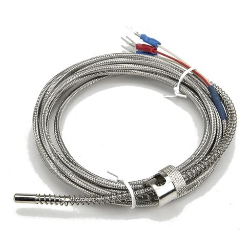 FTARS02 PT100 Type 12mm Hole Diameter Adjustable 3.0m Metal Screening Cable RTD Temperature Sensor 1Pcs in Saudi Arabia