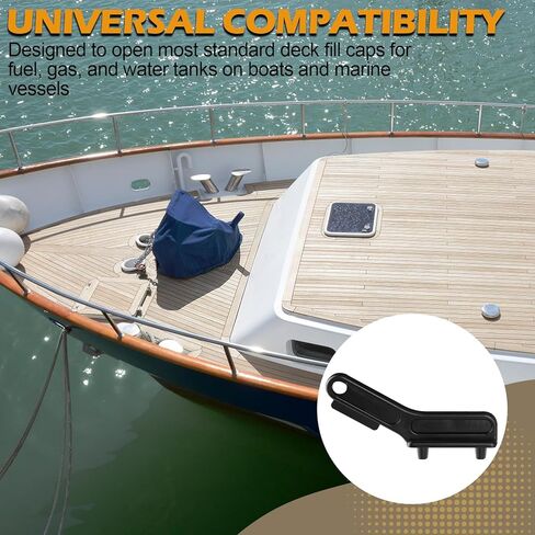 مفتاح لوحة سطح السفينة البحرية المتين من البولي كربونات، لفتح معظم أغطية تعبئة سطح خزان الوقود والغاز والمياه القياسية باللون الأسود in Kuwait