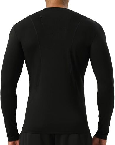 تي شيرت رياضي رجالي من TADUANO بأكمام طويلة وسريع الجفاف للتمرين في صالة الألعاب الرياضية، تي شيرت داخلي رياضي للجري، طبقة أساسية in Kuwait