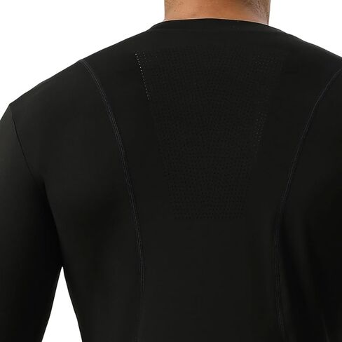 تي شيرت رياضي رجالي من TADUANO بأكمام طويلة وسريع الجفاف للتمرين في صالة الألعاب الرياضية، تي شيرت داخلي رياضي للجري، طبقة أساسية in Kuwait