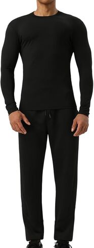 تي شيرت رياضي رجالي من TADUANO بأكمام طويلة وسريع الجفاف للتمرين في صالة الألعاب الرياضية، تي شيرت داخلي رياضي للجري، طبقة أساسية in Kuwait