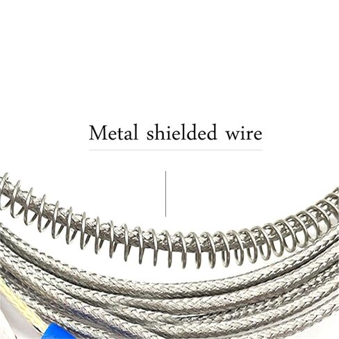 Thermocouple K/E Compression Spring Shielded Wire M12 Temperature Sensor 1Pcs(J 3.0M) in Saudi Arabia