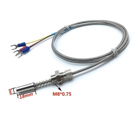Pt100 End Face Threaded Fixed Surface Flat Temperature Sensor 420°C 1Pcs(PT100(M10X1) L9M) in Saudi Arabia