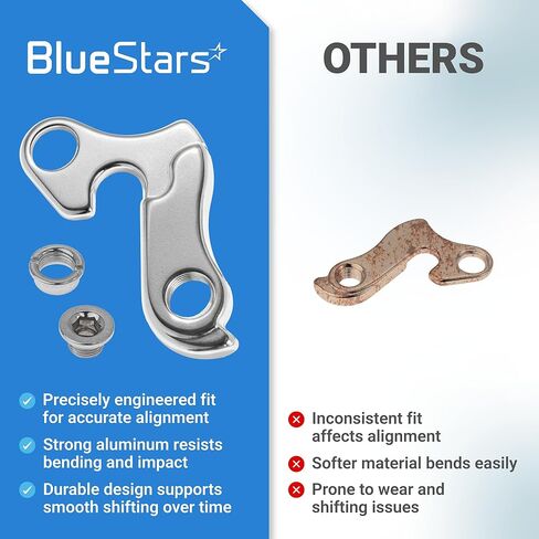 BlueStars 2 Packs Bicycle Bike Derailleur Hanger Derailleur Bracket Bike Tail Hook Frame Gear Tail Hook Aluminium Alloy Mountain Rear - for Cyclocross, Mountain, Road Racing Bike in Saudi Arabia