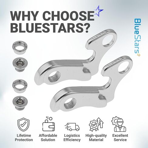 BlueStars 2 Packs Bicycle Bike Derailleur Hanger Derailleur Bracket Bike Tail Hook Frame Gear Tail Hook Aluminium Alloy Mountain Rear - for Cyclocross, Mountain, Road Racing Bike in Saudi Arabia