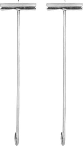 PRETYZOOM 2pcs Manhole Cover Hooks, 15.7 Inch Lifting Hooks with T-Shaped Handle, Stainless Steel Heavy Duty Lifting and Pulling Tool for Drain Covers, Septic Tank Lids in Saudi Arabia