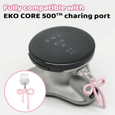 6 عبوات من قابس الغبار الساحر لـ EKO CORE 500، غطاء حماية لمنفذ الشحن مضاد للغبار على شكل فراشة لامعة مع فرشاة تنظيف لسماعة الطبيب الرقمية EKO Core 500 in Saudi Arabia