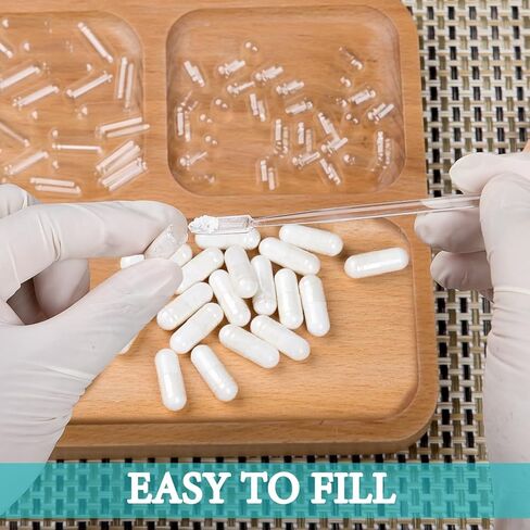 wananfu Size 00 Empty Capsules Gelatin (1000 Count) Bundle with Capsule Tweezer and Micro Lab Spoon, Clear Fillable Gel Pill Capsules 00 for Making Your Own Supplements in Saudi Arabia