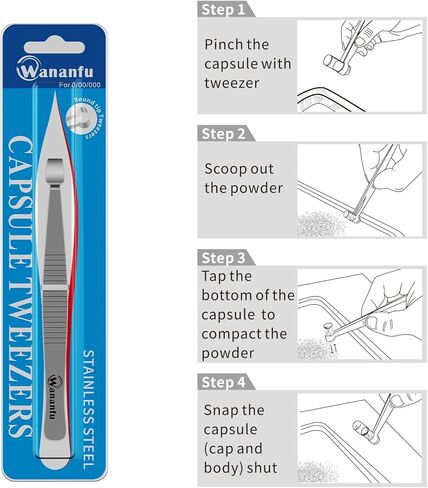 wananfu Size 00 Empty Capsules Gelatin (1000 Count) Bundle with Capsule Tweezer and Micro Lab Spoon, Clear Fillable Gel Pill Capsules 00 for Making Your Own Supplements in Saudi Arabia
