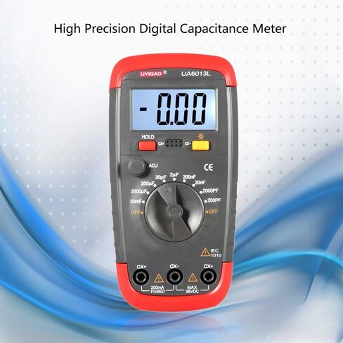 UYIGAO UA6013L Portable Digital LCD Capacitor Digital Capacitance Meter Capacitance Meter Tester Count Capacitor Tester with LCD Backlight for Electrical Engineers in Saudi Arabia