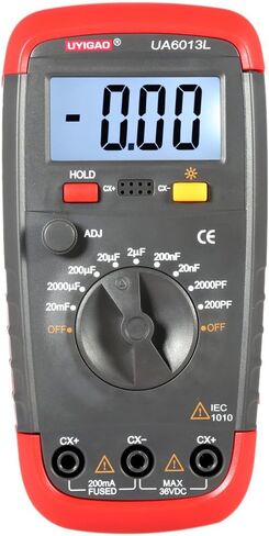 UYIGAO UA6013L Portable Digital LCD Capacitor Digital Capacitance Meter Capacitance Meter Tester Count Capacitor Tester with LCD Backlight for Electrical Engineers in Saudi Arabia