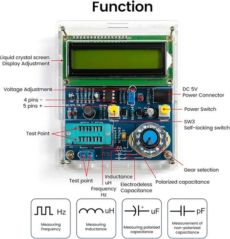 DC 5V Frequency Meter Cymometer Inductance Tester High-Precision LCD Digital Frequency Counter in Saudi Arabia
