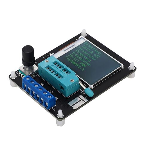 Transistor Tester, 1.77in TFT Color Screen Capacitance Inductance,DC5V Square Wave Pulse Volt Frequency Meter for PCB, with Encoder for Full Function Calibration (English Version) in Saudi Arabia