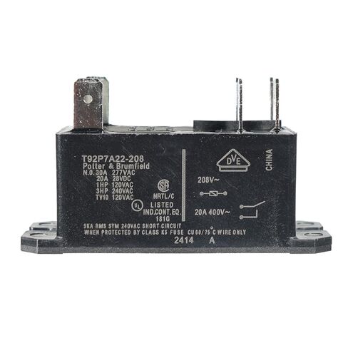 T92P7A22-208 208VAC 2 نموذج اتصال سريع 30A 6 دبابيس التيار المتردد الجهد DPST-NO لوحة جبل التتابع in Kuwait