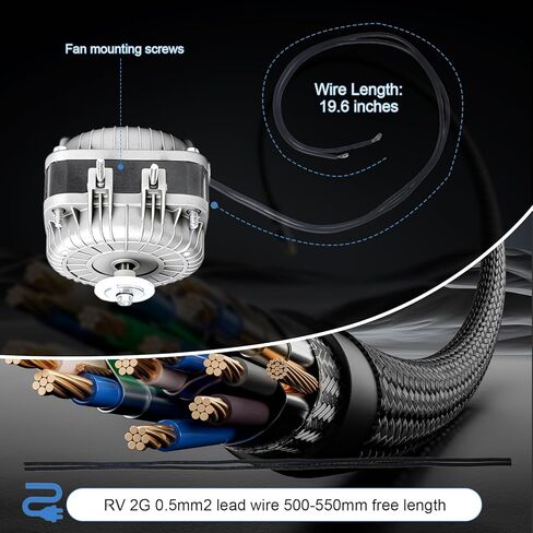 YZF10-20 Fan AC Motor 120V 10 / 55W 0.8A 60Hz Shaded Pole Condenser Motor Replace for Atosa Avantco Refrigeration Equipment Radiator Evaporator Freezer, Small Ventilation Equipment 1550rpm in Saudi Arabia