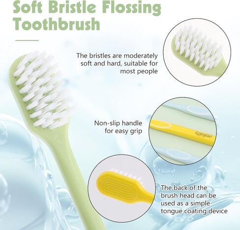 مجموعة فرش أسنان للسفر مكونة من 6 قطع، فرش أسنان ناعمة للغاية للبالغين، فرشاة أسنان يدوية محمولة لطيفة مع حقيبة سفر فردية، فرش أسنان للتنظيف العميق للأسنان الحساسة (متعددة الألوان) in Kuwait