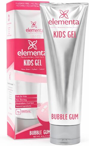 جل أسنان إليمنتا سيلفر – نكهة العلكة | تقنية النانو الطبيعية للتنظيف العميق | خالي من الفلورايد، خالي من البارابين، 4 أونصة in Kuwait