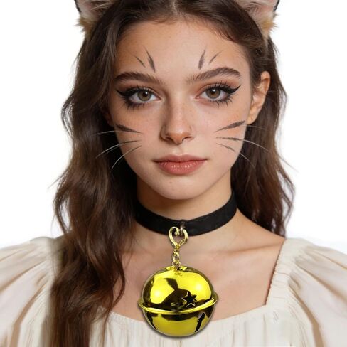 جرس جلجل كبير من Fursuit مع مشبك - جرس زي تنكري معدني، ملحق بتصميم نجمة للمؤتمرات والصور باللون الأصفر in Kuwait
