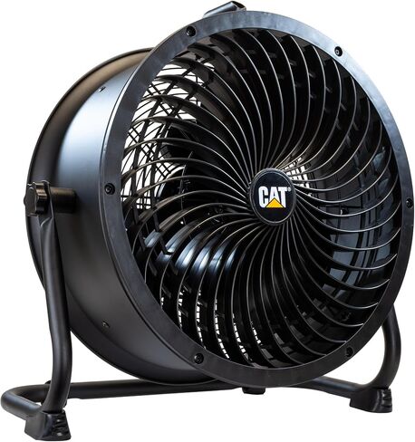 Caterpillar® fan 18"-Blade High-Velocity Drum Fan Heavy Duty Industrial Grade (Black, 2-in-1): 3,400 CFM, 4-Speed, 360 Degree Adjustable Drum Head, Dual Ball Bearing Motor with Die-Cast Cover in Saudi Arabia