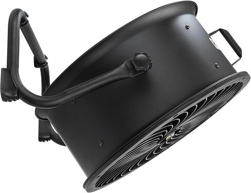 Caterpillar® fan 18"-Blade High-Velocity Drum Fan Heavy Duty Industrial Grade (Black, 2-in-1): 3,400 CFM, 4-Speed, 360 Degree Adjustable Drum Head, Dual Ball Bearing Motor with Die-Cast Cover in Saudi Arabia