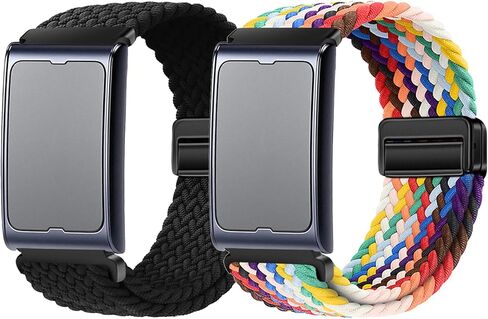 عبوتان من أربطة النايلون المضفرة المتوافقة مع Amazfit Helio Band، بديل حزام النايلون الرياضي المريح للرجال والنساء in Kuwait