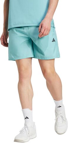 شورت تدريب رياضي منسوج للرجال من adidas، جزء سفلي كاجوال، تقنية مريحة غير رسمية - أخضر in Saudi Arabia