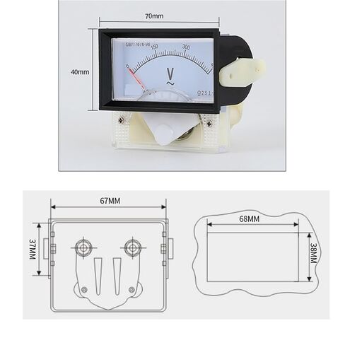 85L17 DC AC Voltmeter 50V 75V 100V 150V 200V 300V 450V 500V Analog Voltage Panel Meter 1Pcs(50V) in Kuwait
