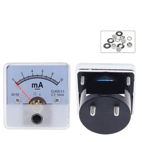 5mA 10MA 50MA 100mA 200MA DC مقياس التيار الكهربائي التناظري لوحة أمبير مقياس التيار الكهربائي DH-50 1MA 2MA 3MA 1 قطعة (تيار مستمر 3mA) in Saudi Arabia