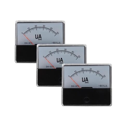 DH-670 تيار مستمر UA التناظرية ميكرومتر لوحة مقياس الأمبير فاحص التيار 50uA 100uA 200uA 300uA 500uA 1000uA 1 قطعة (200UA) in Saudi Arabia