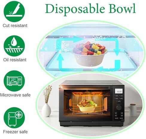 300 Pack 12 OZ Disposable Paper Bowls Compostable Biodegradable Soup Bowls Made of Natural Bagasse, Heavy-duty Bowls for Milk Cereals, Snacks, Salads in Saudi Arabia